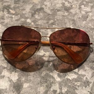 New Juicy Couture Gold Aviator Sunglasses